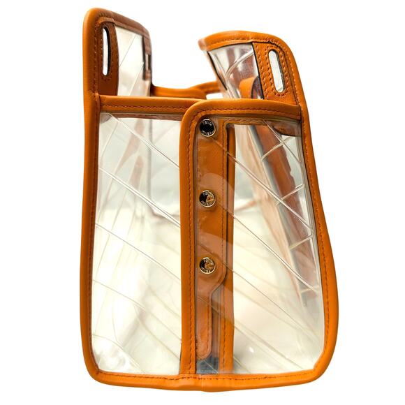 Fendi Peekaboo Defender PVC Clutch Bag Orange - Small - Picture 4 of 16